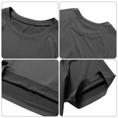 Men’s Compression Athletic Fitness Shirt Base Layer Tops Sports Gym Tight Dry US