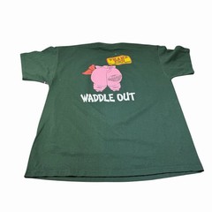 Vintage Y2K The Smokehouse Eureka Springs Ark Size XL Green T-Shirt Double Sided