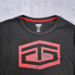 Tapout T-Shirt Mens XL Black Red Graphic Logo Performance Training MMA Gym Tee