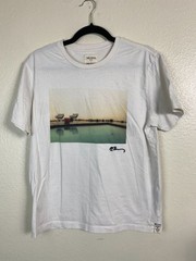 Todd Snyder x Gerry Beckley White Graphic Tee T-Shirt Size Medium Short sleeve