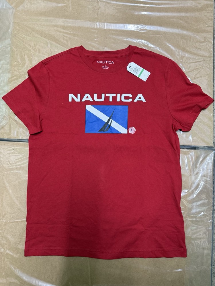 Nautica Red Spring Color T Shirt (Size L ) – Retail Price 24.50$