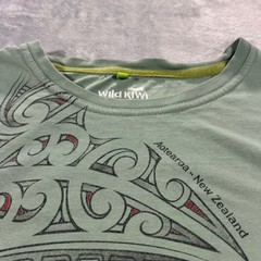 Wild Kiwi T-Shirt Mens XXL Green Aotearoa New Zealand Graphic Cotton Tee Faded