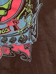 Grateful Dead Liquid Blue Blacklight T-Shirt SYF Steal Your Face Skull Glow