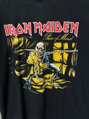 Vintage Iron Maiden Shirt Mens Large Black Piece Of Mind Metal Grunge Y2K 90s