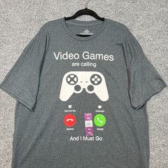 Video Game Tshirt Mens 2XL “Video Games Are Calling And I Must Go”Gift NEW