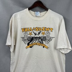 Vintage Fall Silent Shirt Mens Large Punk Thrash Metal 1997 Reno Tour Skatercore