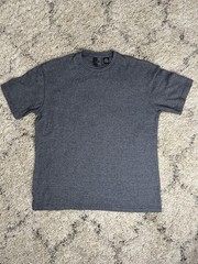 Vintage 90s J Ferrar T-Shirt Mens Large Gray Ribbed Knit Boxy Streetwear