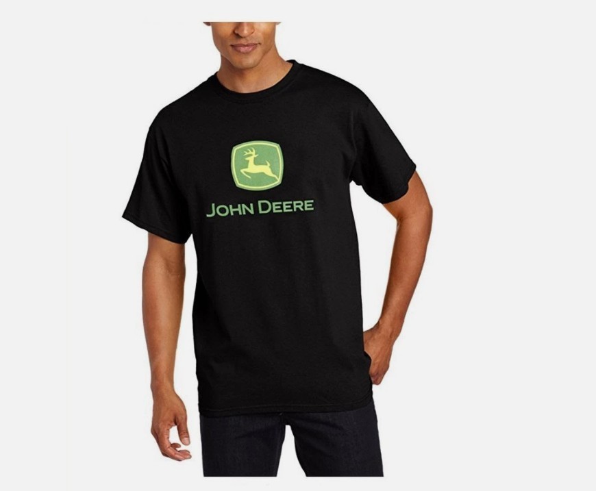 NEW MENS JOHN DEERE BLACK T-SHIRT SHORT SLEEVE SIZE XL