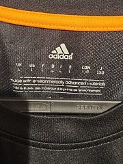 Adidas spell out Climate Large black logo Men sports shirt.