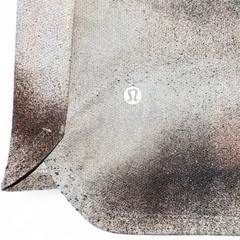 Lululemon Tan Camo Paint Splatter Square Neck Running Shirt size L-XL RARE
