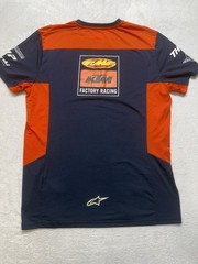 Red Bull KTM Factory Racing Team Shirt Mens Large Navy Orange Motocross FMF Tee