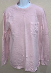 Thick LONG SLEEVE mid weight Crew Neck POCKET T-Shirt Standard Fit Goodfellow