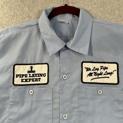Funny Plumber Shirt Costume Cosplay Pipe laying expert Plumber Large
