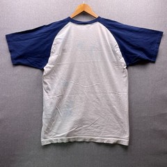 Vtg Nike White Tag T Shirt Mens XL Two Tone Navy Embroidered Logo USA SS 90s