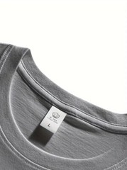 Men’s Classic Solid Plain Cotton Round Hem Scallop Essentials Tshirt S-2XL
