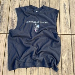 Tom Of Finland Art inspired bottom embroidery Men Black cotton muscle T-shirt