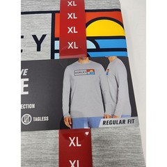 Hurley Mens Long Sleeve UV Tee Shirt Gray Poly Blend Athletic Workout Size XL