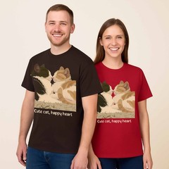 Custom Pet Portrait Dog Cat Memorial Gift Unisex Crewneck T-shirt S-5XL