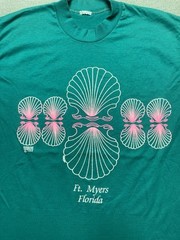 Vintage 90s graphic t shirt fort myers florida beach seashells soft adult medium