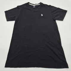 US Polo Assn V Neck Black Shirt Mens Size XSmall Good Condition