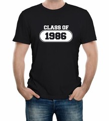 Mens Class of 1986 College School Graduation T-Shirt University Gift