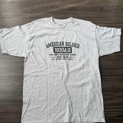 Vintage 90s army national guard “Hooah” Grey Size Large Tee Graphic