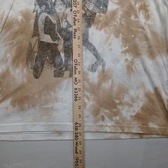 KISS Classic Hard Rock Band Vintage Style Cream Tie Dye T-Shirt Size XL