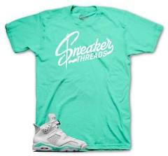 Shirt To Match Jordan 6 Mint Foam Retro Shoes – Sneaker Threads Logo Tees