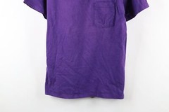 Vintage 90s Streetwear Mens Medium Faded Blank Pocket T-Shirt Purple Cotton USA