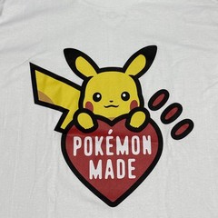 HUMAN MADE Pokemon RED GRAPHIC Harajuku Pikachu Cartoon Medium T-Shirt REPRINT