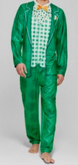 MENS PROUD IRISH GREEN LONG SLEEVE FULL-LENGTH 1PC SAINT PATRICK’S DAY COSTUME