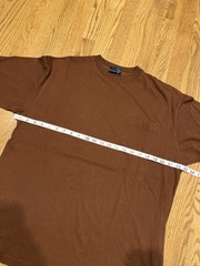 Vintage Jockey Pocket T Shirt Size XL Chocolate Brown Single Stitch USA Vtg