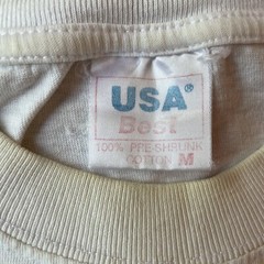 Vintage USA Best 100% Pre-shrunk Cotton White Medium T Shirt St. Maarten N.A.