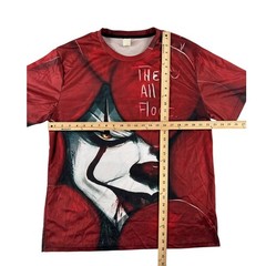 IT Pennywise Clown Movie Mens Graphic They All Float T-Shirt – Red – 2XL