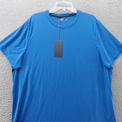 VRST Mens Icon Tee Blue Tide XXL Short Sleeve Performance T-Shirt NEW