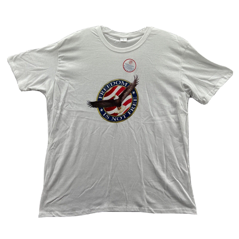 NEW Marines Shirt Mens Large White Short Sleeve Cotton American Military USA
