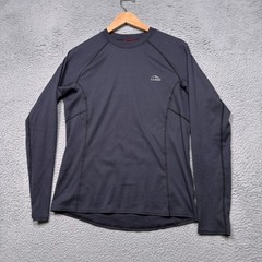 LL Bean Shirt Mens Medium Black Midweight Base Layer Performance Outdoor Hiking