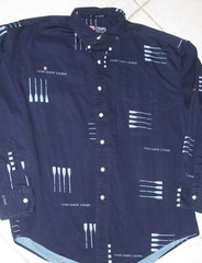 UNIQUE MENS LARGE CHAPS RALPH LAUREN PADDLE NAUTICAL CHEST 48 LTH 31 SLEEVES 33