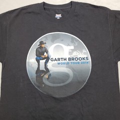 Garth Brooks Shirt Men Large Country Music Concert World Tour Rodeo Merch Adult