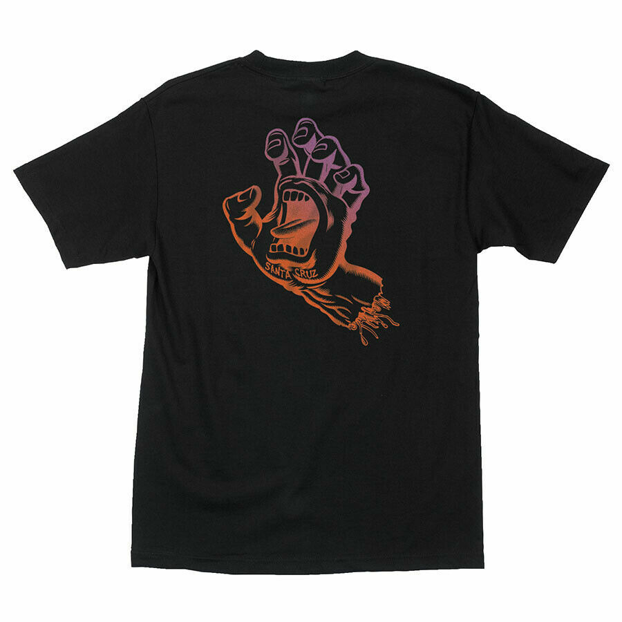 Santa Cruz BOGUS SCREAMING HAND Skateboard T Shirt BLACK