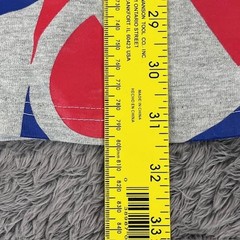 Champion Shirt Mens XL Gray Red Blue Script Logo Graphic Short Sleeve Crew Tee