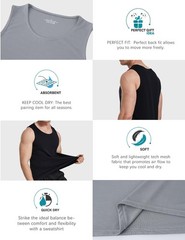 6 Pack Men’s Quick Dry Workout Tank Tops Breathable Gym Sleeveless Muscle Shi…