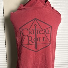 Critical Role Logo d20 American Apparel 3XL T-Shirt Red Early Merch Made in USA