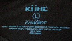 Kuhl T Shirt Men’s L Large Wildfibre Distressed Logo Split Hem Preppy Gorpcore