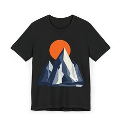 Geometric Mountain Range T-Shirt Unisex Jersey Abstract Made in USA