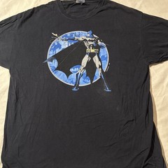 Batman Bruce Wayne Black Graphic T-Shirt DC Comics Graphitti Justice League L