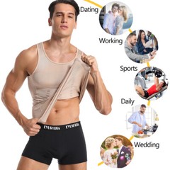 CGTFY Gynecomastia Compression Tank Top Men Classic Athletic Body Shaper Vest US