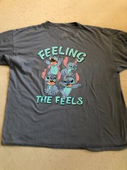 Disney Shirt Adult Medium Lilo and Stitch Feeling The Feels Funny Graphic Tee