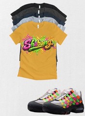 Custom Printed T-shirt To Match Shabang BB Max 95 OG Woven Multicolored Sneaker