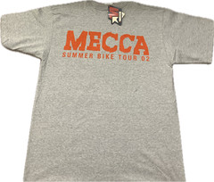 Mecca Men T-Shirt Vintage Y2K Summer Bike Heather Hip Hop Gray NWT L
